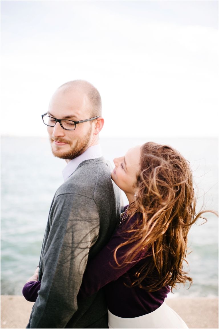 Riley + Megan Chicago Engagement Photography Lake Michigan Olive Park Chicago River Walk-14