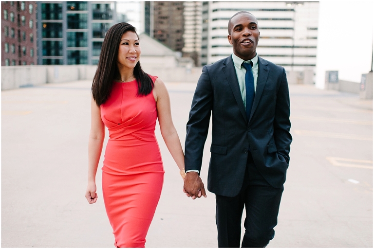 Patrick + Mimi Chicago Union Station Portraits Chicago Rooftop Architecture The Loop Portraits -110