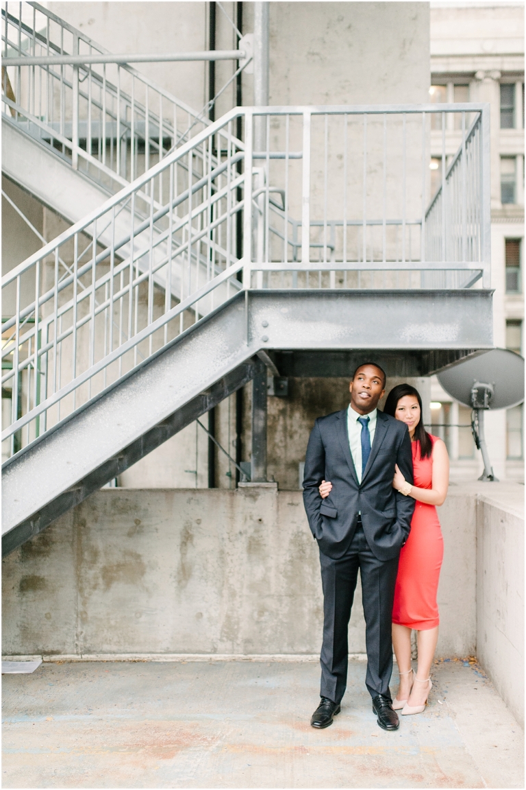 Patrick + Mimi Chicago Union Station Portraits Chicago Rooftop Architecture The Loop Portraits -121