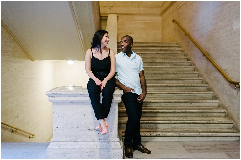 Patrick + Mimi Chicago Union Station Portraits Chicago Rooftop Architecture The Loop Portraits -19