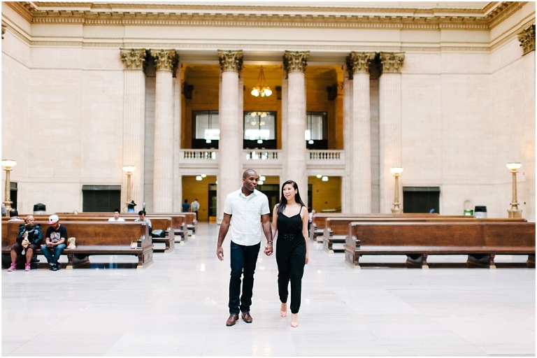 Patrick + Mimi Chicago Union Station Portraits Chicago Rooftop Architecture The Loop Portraits -28