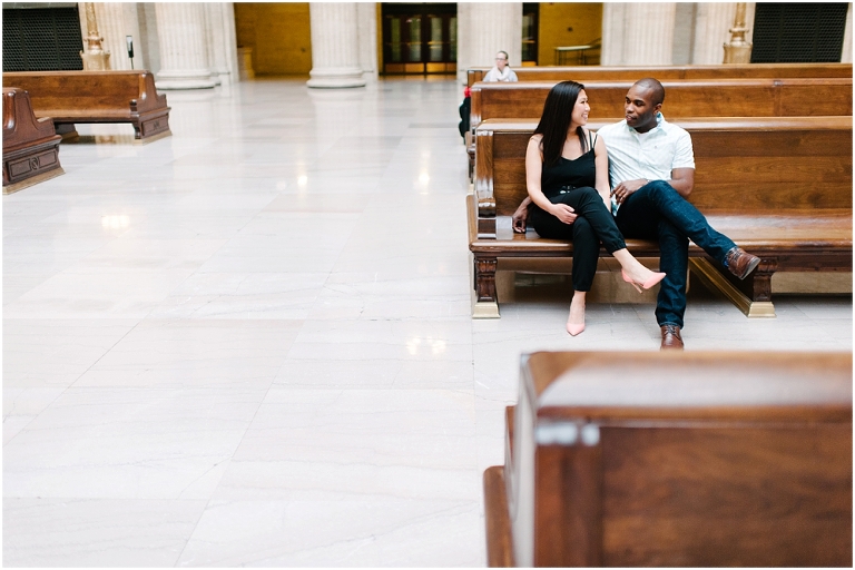 Patrick + Mimi Chicago Union Station Portraits Chicago Rooftop Architecture The Loop Portraits -33