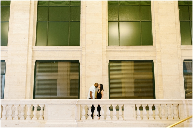 Patrick + Mimi Chicago Union Station Portraits Chicago Rooftop Architecture The Loop Portraits -50