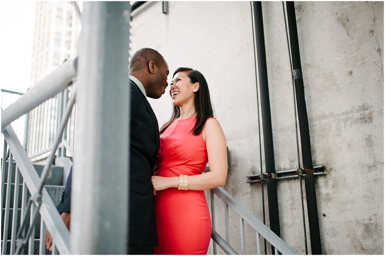 Patrick + Mimi Chicago Union Station Portraits Chicago Rooftop Architecture The Loop Portraits -84