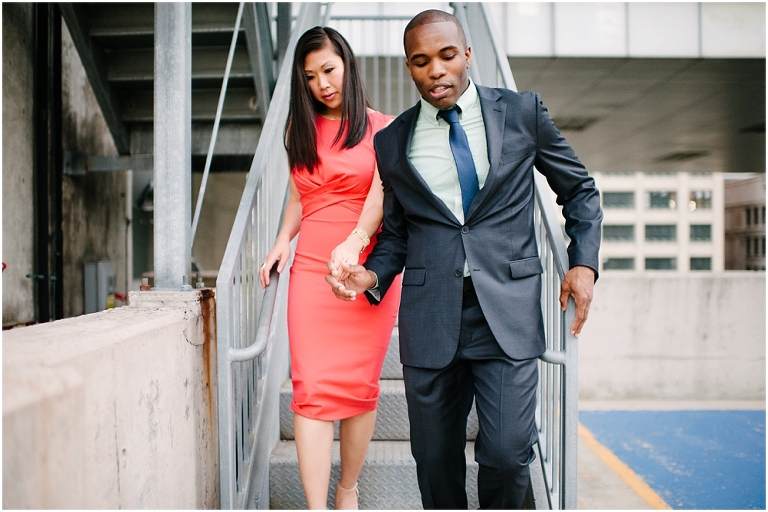 Patrick + Mimi Chicago Union Station Portraits Chicago Rooftop Architecture The Loop Portraits -86