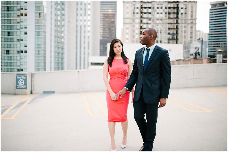 Patrick + Mimi Chicago Union Station Portraits Chicago Rooftop Architecture The Loop Portraits -95