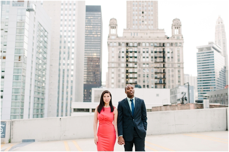 Patrick + Mimi Chicago Union Station Portraits Chicago Rooftop Architecture The Loop Portraits -99
