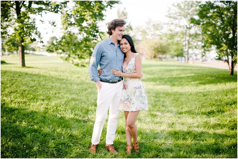 Dan + Pisey North Avenue Beach Chicago Engagement Photos Jasmine Nicole Photography -1