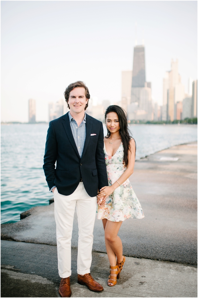 Dan + Pisey North Avenue Beach Chicago Engagement Photos Jasmine Nicole Photography -10