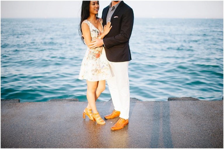 Dan + Pisey North Avenue Beach Chicago Engagement Photos Jasmine Nicole Photography -13