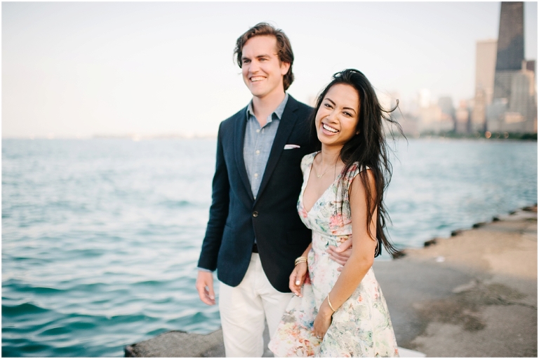 Dan + Pisey North Avenue Beach Chicago Engagement Photos Jasmine Nicole Photography -19