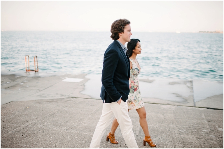 Dan + Pisey North Avenue Beach Chicago Engagement Photos Jasmine Nicole Photography -21