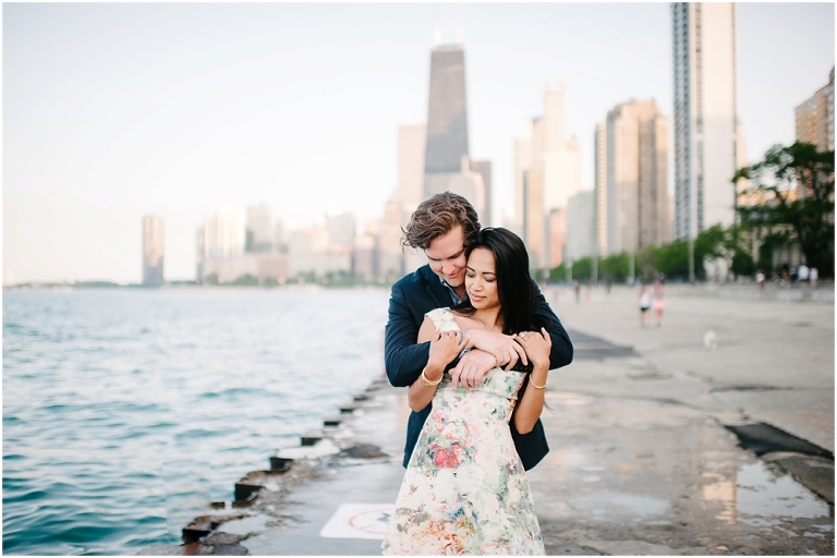 Dan + Pisey North Avenue Beach Chicago Engagement Photos Jasmine Nicole Photography -27