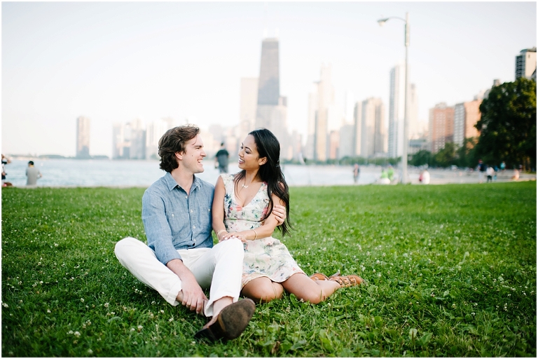 Dan + Pisey North Avenue Beach Chicago Engagement Photos Jasmine Nicole Photography -3