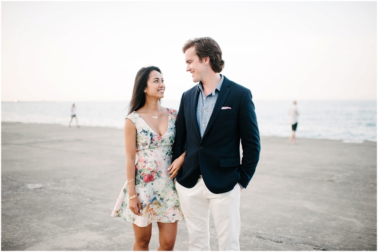 Dan + Pisey North Avenue Beach Chicago Engagement Photos Jasmine Nicole Photography -35