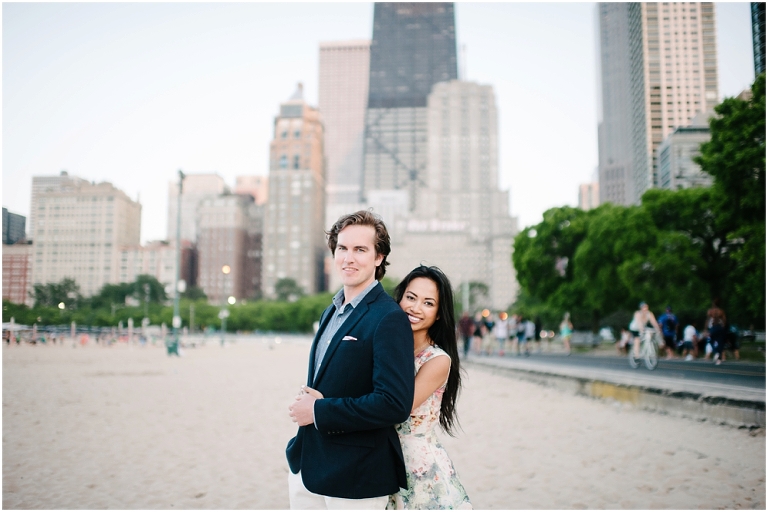 Dan + Pisey North Avenue Beach Chicago Engagement Photos Jasmine Nicole Photography -39