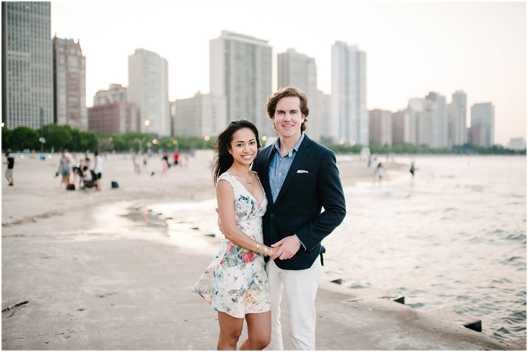 Dan + Pisey North Avenue Beach Chicago Engagement Photos Jasmine Nicole Photography -44