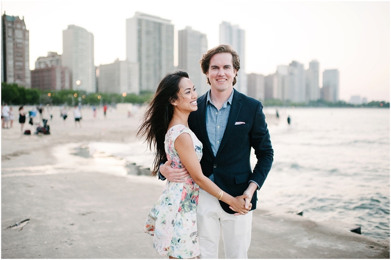 Dan + Pisey North Avenue Beach Chicago Engagement Photos Jasmine Nicole Photography -50