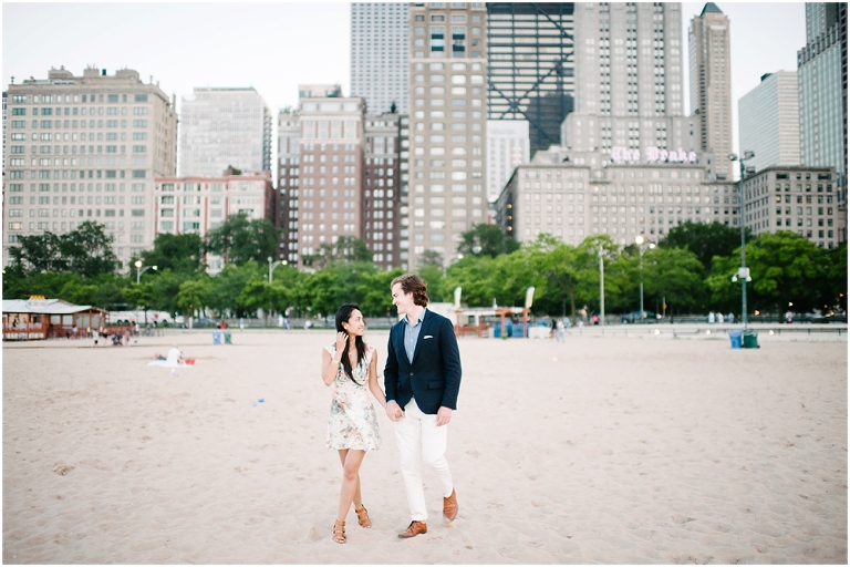 Dan + Pisey North Avenue Beach Chicago Engagement Photos Jasmine Nicole Photography -54