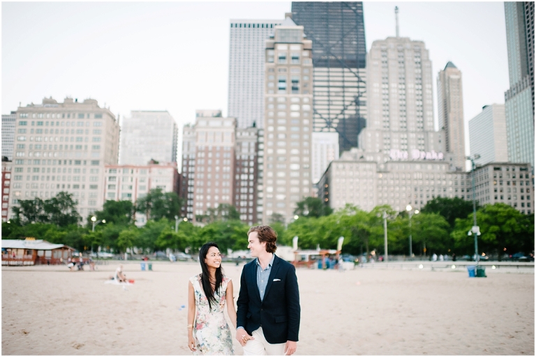 Dan + Pisey North Avenue Beach Chicago Engagement Photos Jasmine Nicole Photography -55