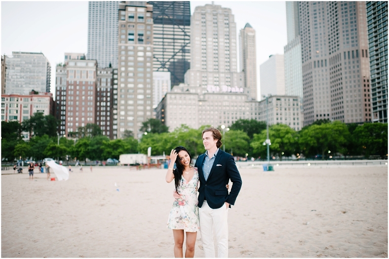 Dan + Pisey North Avenue Beach Chicago Engagement Photos Jasmine Nicole Photography -59