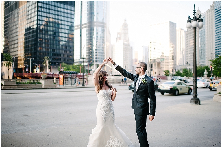 Valerie + Zachary Renaissance Hotel Chicago Wedding Photography Chicago River -115