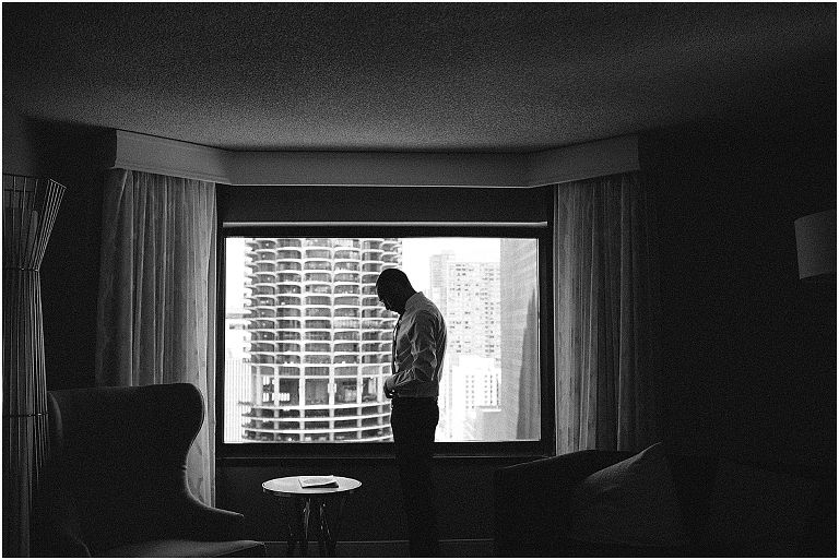 Valerie + Zachary Renaissance Hotel Chicago Wedding Photography Chicago River -17