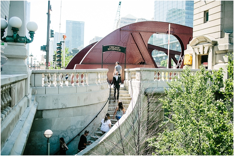 Valerie + Zachary Renaissance Hotel Chicago Wedding Photography Chicago River -23