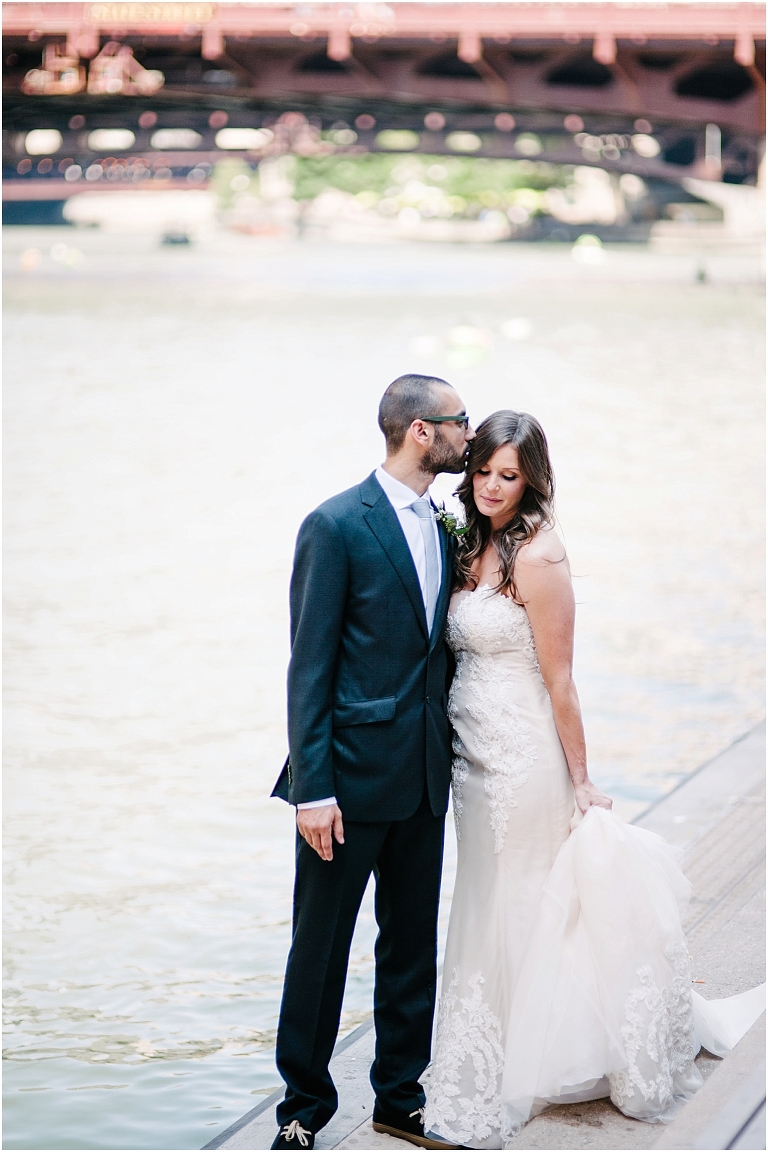 Valerie + Zachary Renaissance Hotel Chicago Wedding Photography Chicago River -40